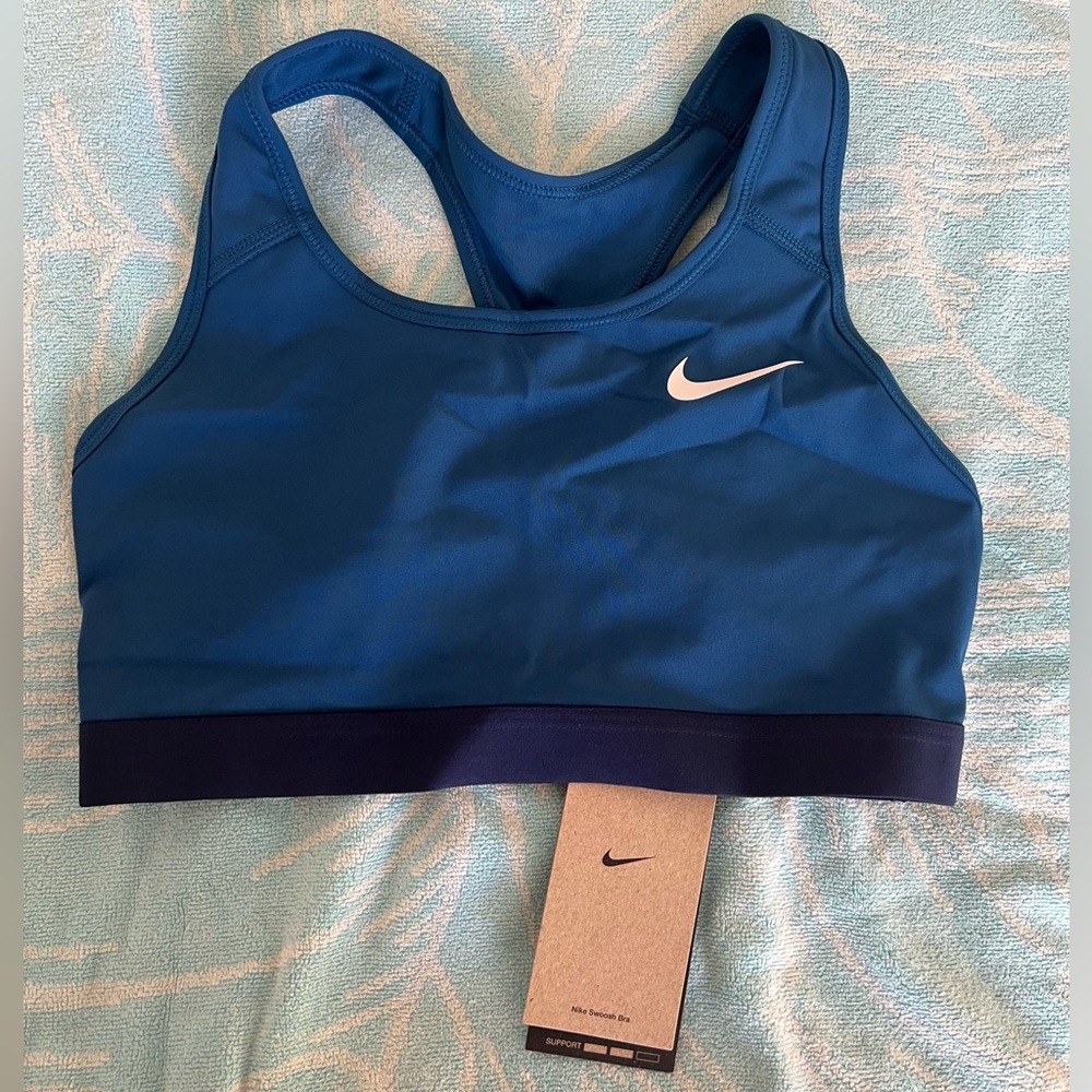 Nike Women's Teal and Navy Sports Bra